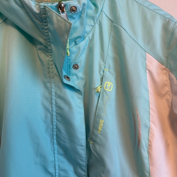 Free Country Aqua and White Raincoat - Picture 2 of 5